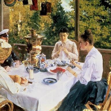 За чайным столом (1888)
