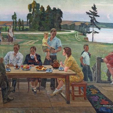 Вечер. Чай на террасе (1949)