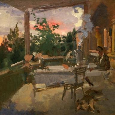 Вечер на террасе (Охотино) (1915)