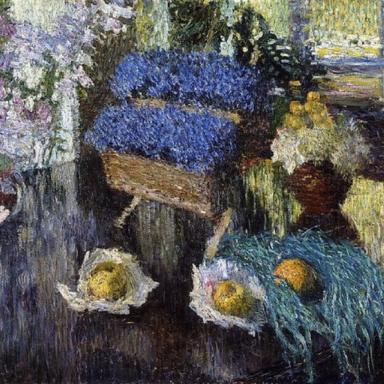 Цветы и фрукты на рояле (1904)