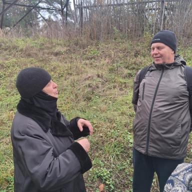 Монахиня Варвара и А.В. Святославский в окрестностях Дунина