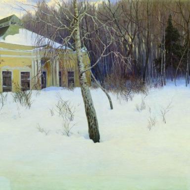 Под вечер. В заброшенной усадьбе зимой (1897)